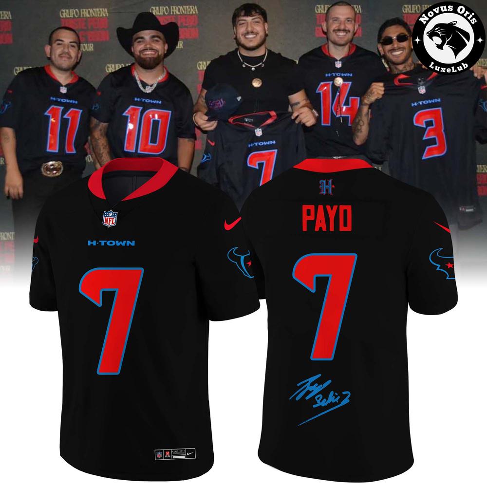 Houston Texans x Grupo Frontera Signature Limited Edition Football Jersey - NovusOris Best Merch For Fans