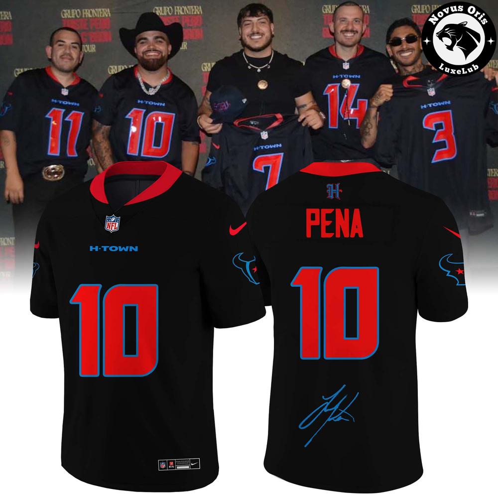 Houston Texans x Grupo Frontera Signature Limited Edition Football Jersey - NovusOris Best Merch For Fans