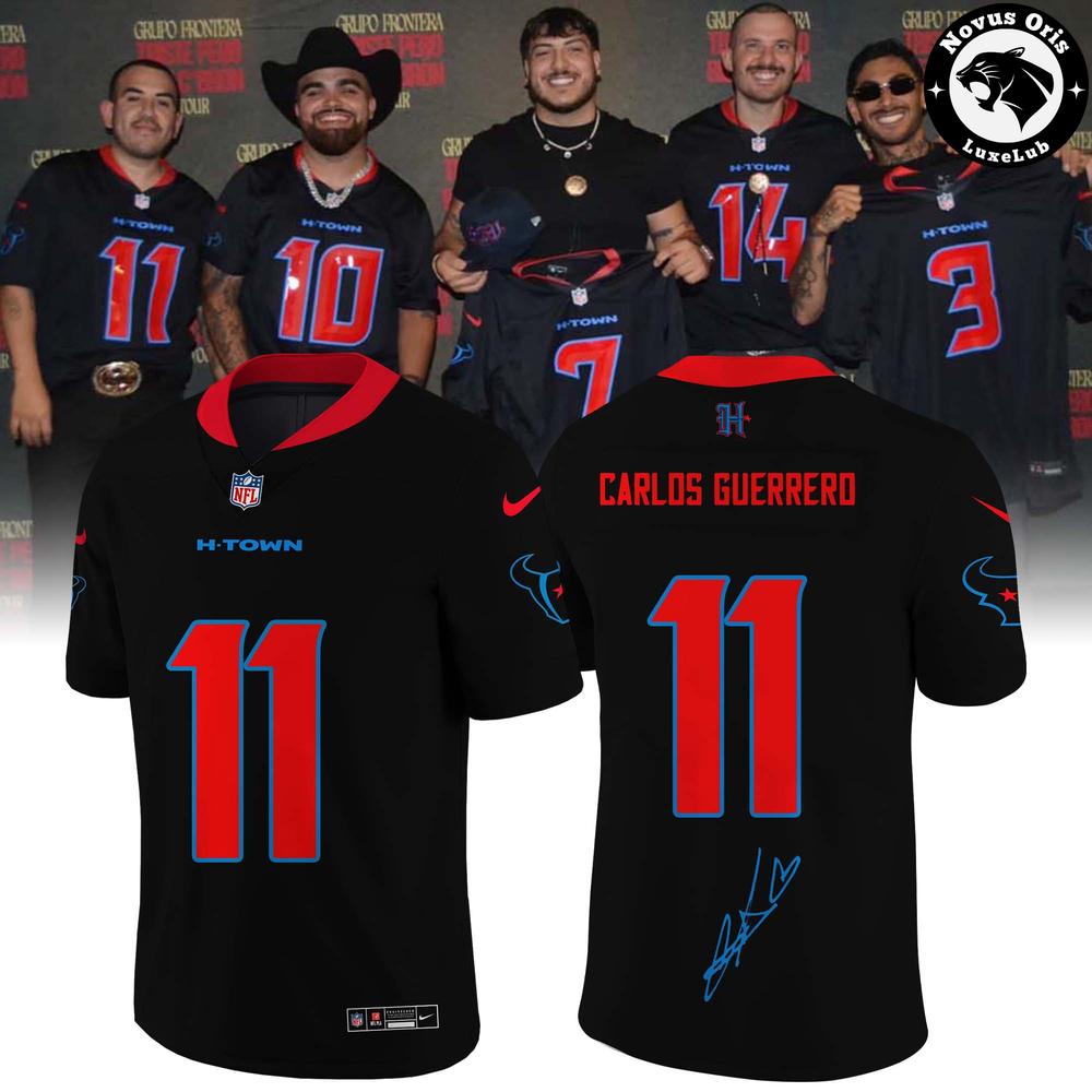 Houston Texans x Grupo Frontera Signature Limited Edition Football Jersey - NovusOris Best Merch For Fans