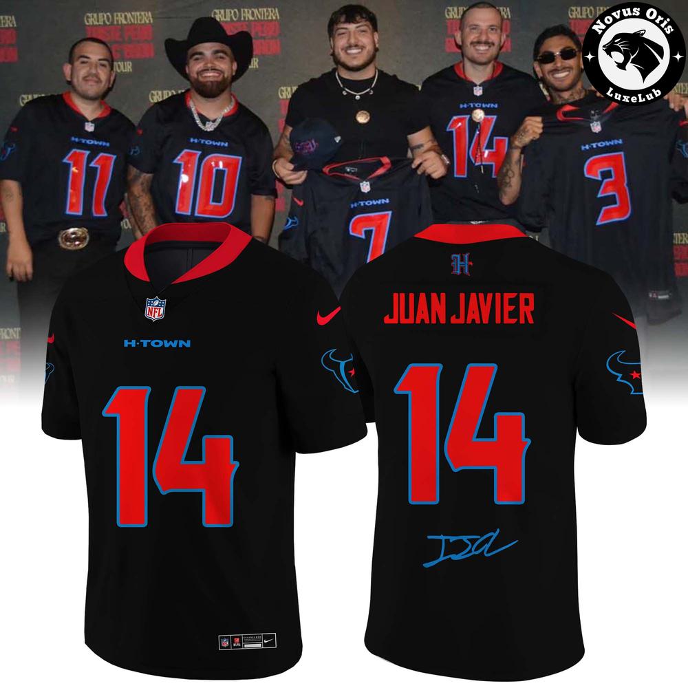 Houston Texans x Grupo Frontera Signature Limited Edition Football Jersey - NovusOris Best Merch For Fans
