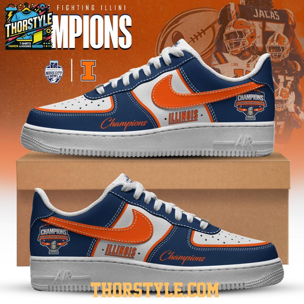 Illinois Fighting Illini Music City Bowl Champions 2025 Air Force 1 Shoes
