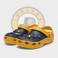 Indiana Pacers NBA Crocs Clogs – Navy Blue Gold "Boom Baby" Fan Footwear - LeagueLockerGear