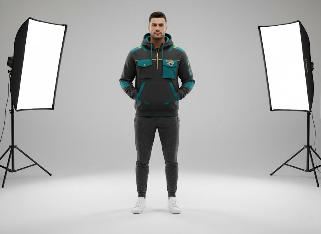 Jacksonville Jaguars "DUUUVAL" Tactical 3D Multi-Pocket Half-Zipper Hoodie - LeagueLockerGear