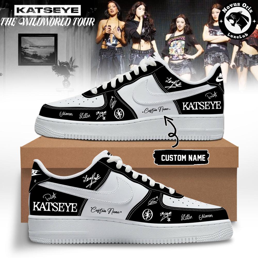 KATSEYE x The Wildworld Tour 2026 Signature Custom Air Force 1 - NovusOris Best Merch For Fans