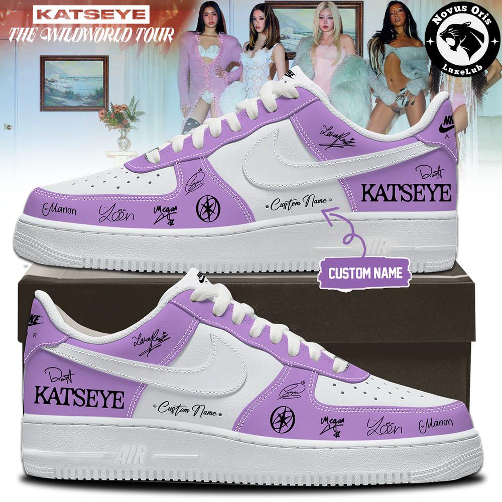 KATSEYE x The Wildworld Tour 2026 Signature Custom Air Force 1 - NovusOris Best Merch For Fans