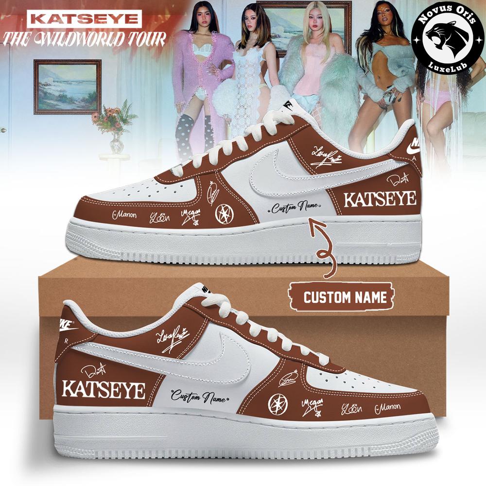 KATSEYE x The Wildworld Tour 2026 Signature Custom Air Force 1 - NovusOris Best Merch For Fans