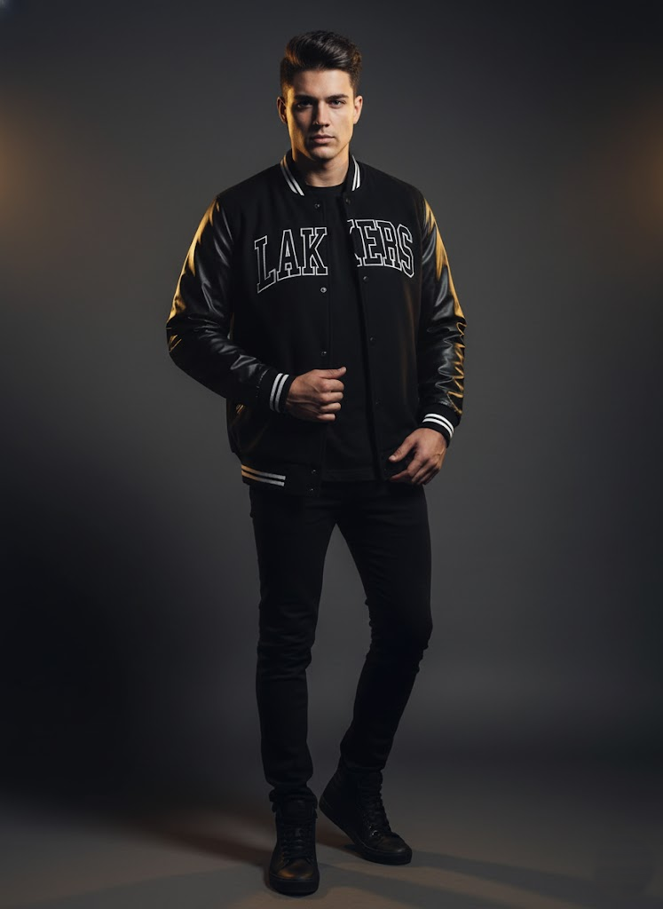 Los Angeles Lakers "Showtime" Varsity Jacket – NBA Fan Bomber - LeagueLockerGear