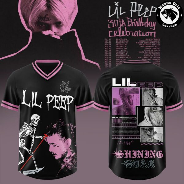 Lil Peep 30th Birthday Celebration 2026 Tour Football Jersey - NovusOris Best Merch For Fans