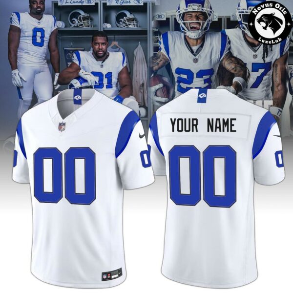 Los Angeles Rams Legacy Collection Fearsome White Football Jersey - NovusOris Best Merch For Fans