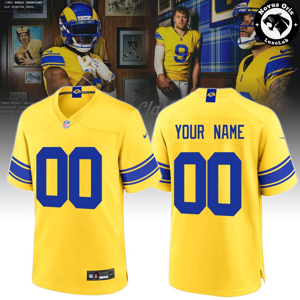 Los Angeles Rams Legacy Collection Fearsome White Football Jersey - NovusOris Best Merch For Fans