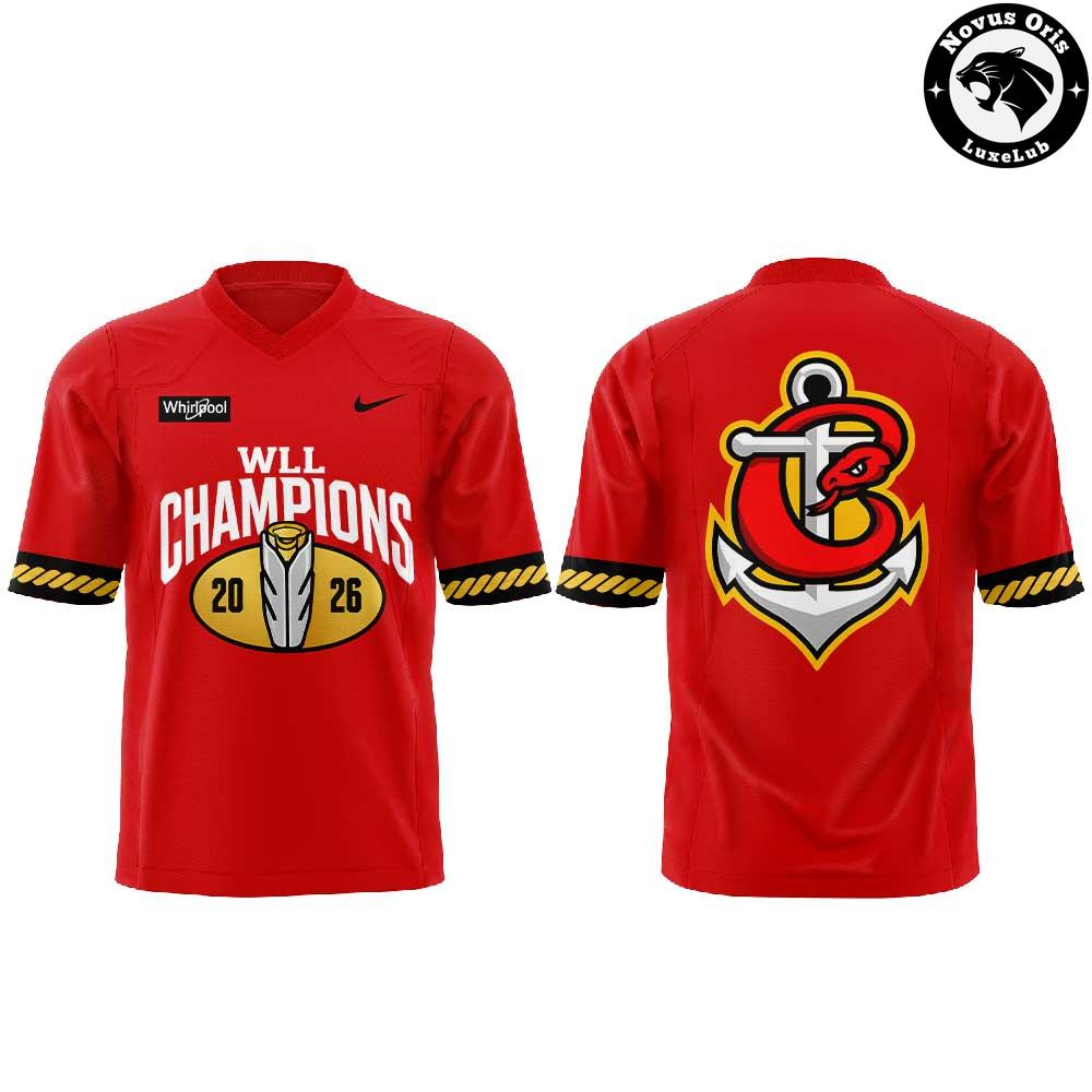Maryland Charm 2026 WLL Inaugural Champions Football Jersey - NovusOris Best Merch For Fans