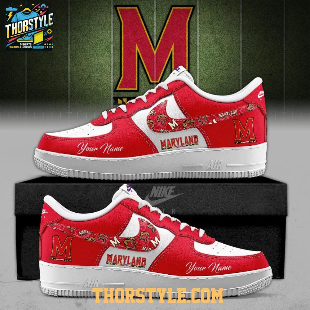 Maryland Terrapins 2025 Freedom Campus Personalized Air Force 1 Shoes