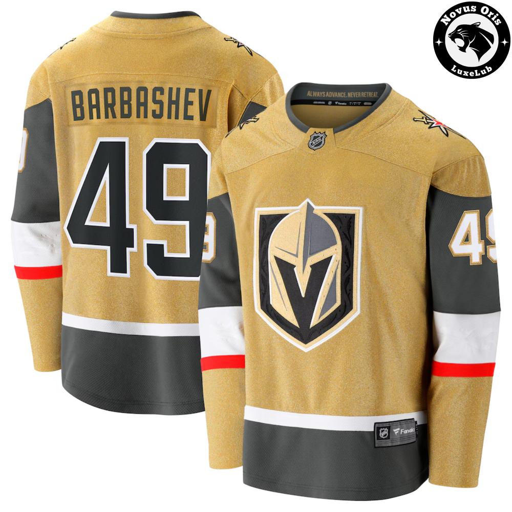 Men's Fanatics Ivan Barbashev Gold Vegas Golden Knights Breakaway Player Jersey - NovusOris Best Merch For Fans
