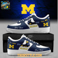 Michigan Wolverines 2025 Go Blue Personalized Air Force 1 Shoes