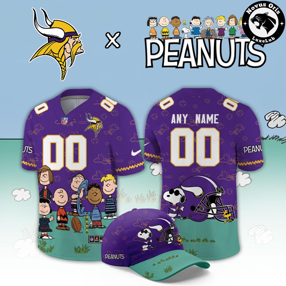 Minnesota Vikings x Peanuts Snoopy 2026 Custom Limited Football Jersey - NovusOris Best Merch For Fans