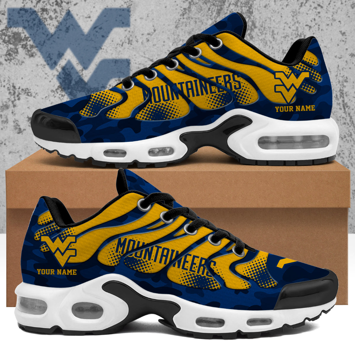 Personalized WVU New Air Max Shoes