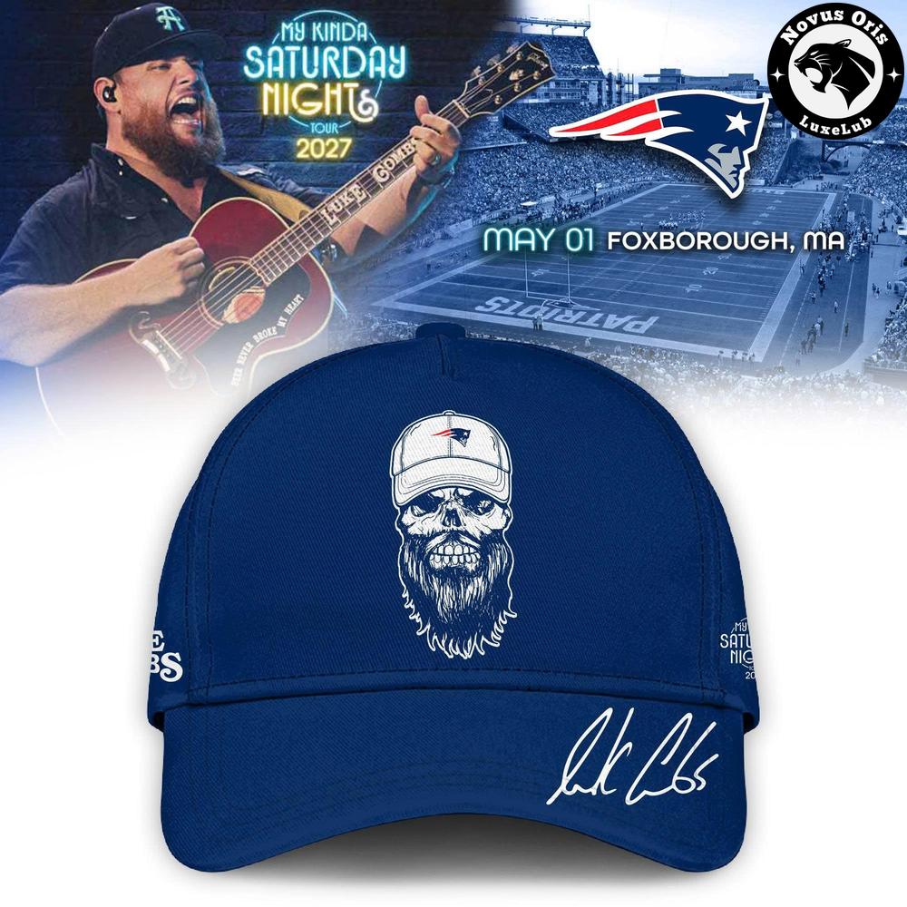 New England Patriots x Luke Combs My Kinda Saturday Night Tour 2027 Jersey - NovusOris Best Merch For Fans