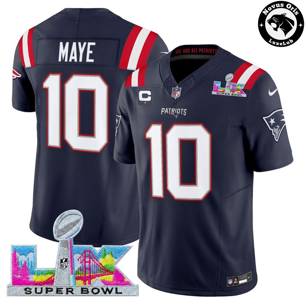 New England Patriots x Super Bowl LX - 2026 NFL Football Jersey - NovusOris Best Merch For Fans