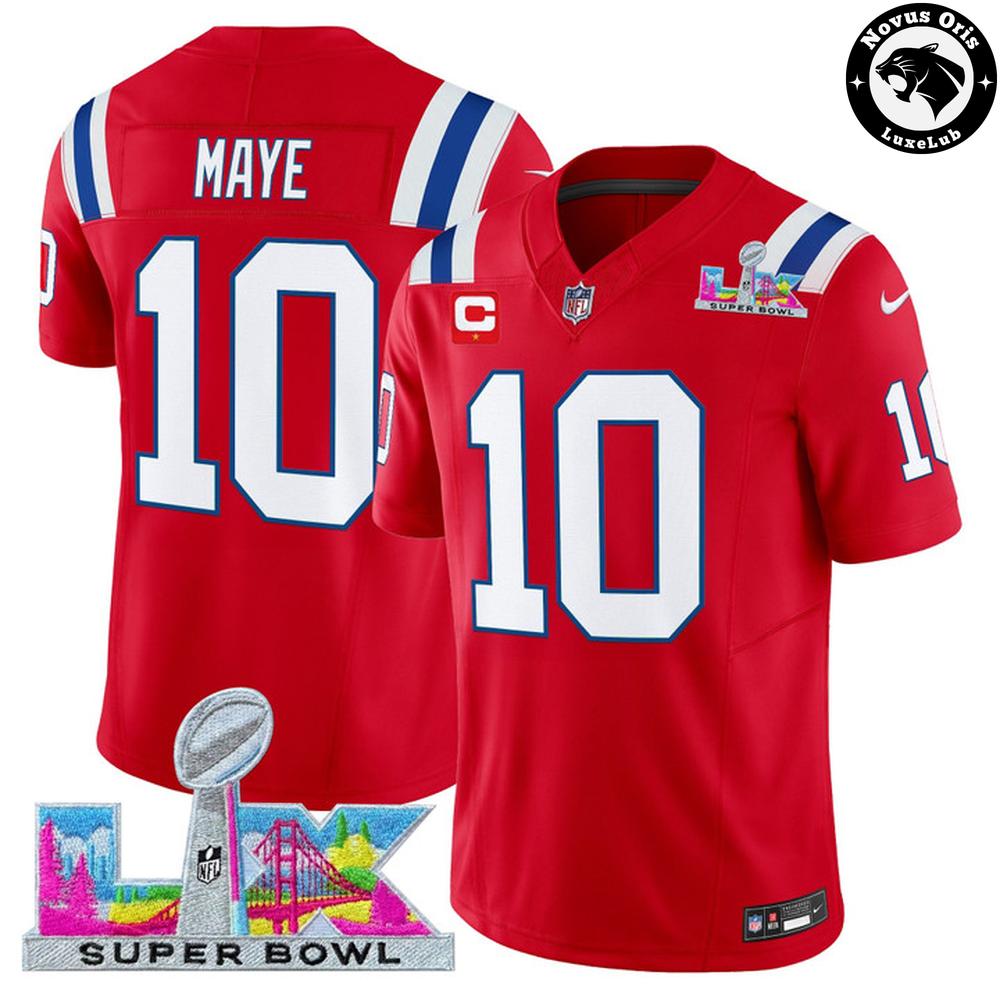 New England Patriots x Super Bowl LX - 2026 NFL Football Jersey - NovusOris Best Merch For Fans