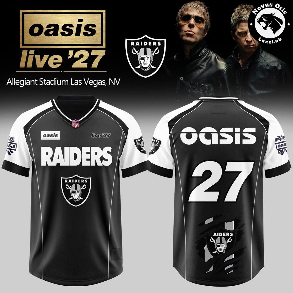 Oasis Live 27 Las Vegas Raiders Allegiant Stadium Football Jersey - NovusOris Best Merch For Fans