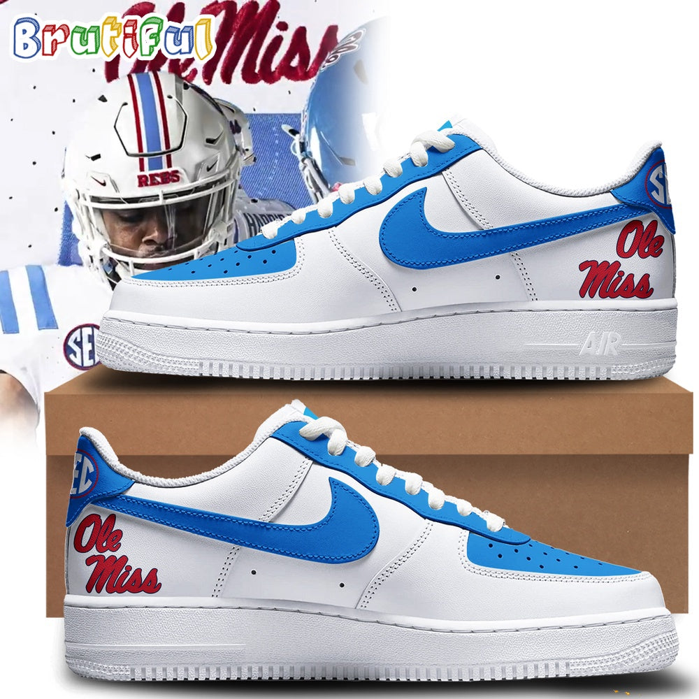 Ole Miss Rebels Football 2024 Air Force 1 Sneaker Shoes
