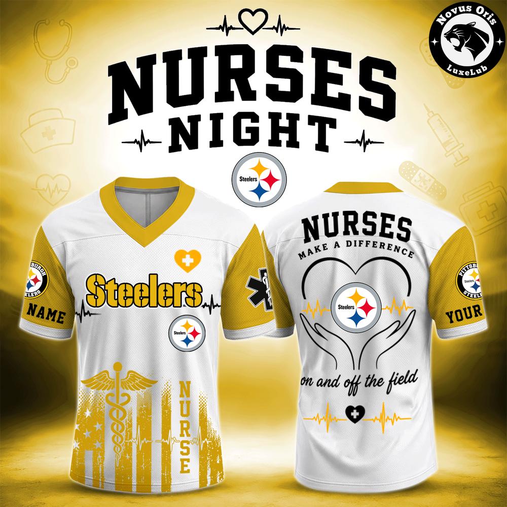 Pittsburgh Steelers Nurses Night Custom Name Football Jersey - NovusOris Best Merch For Fans