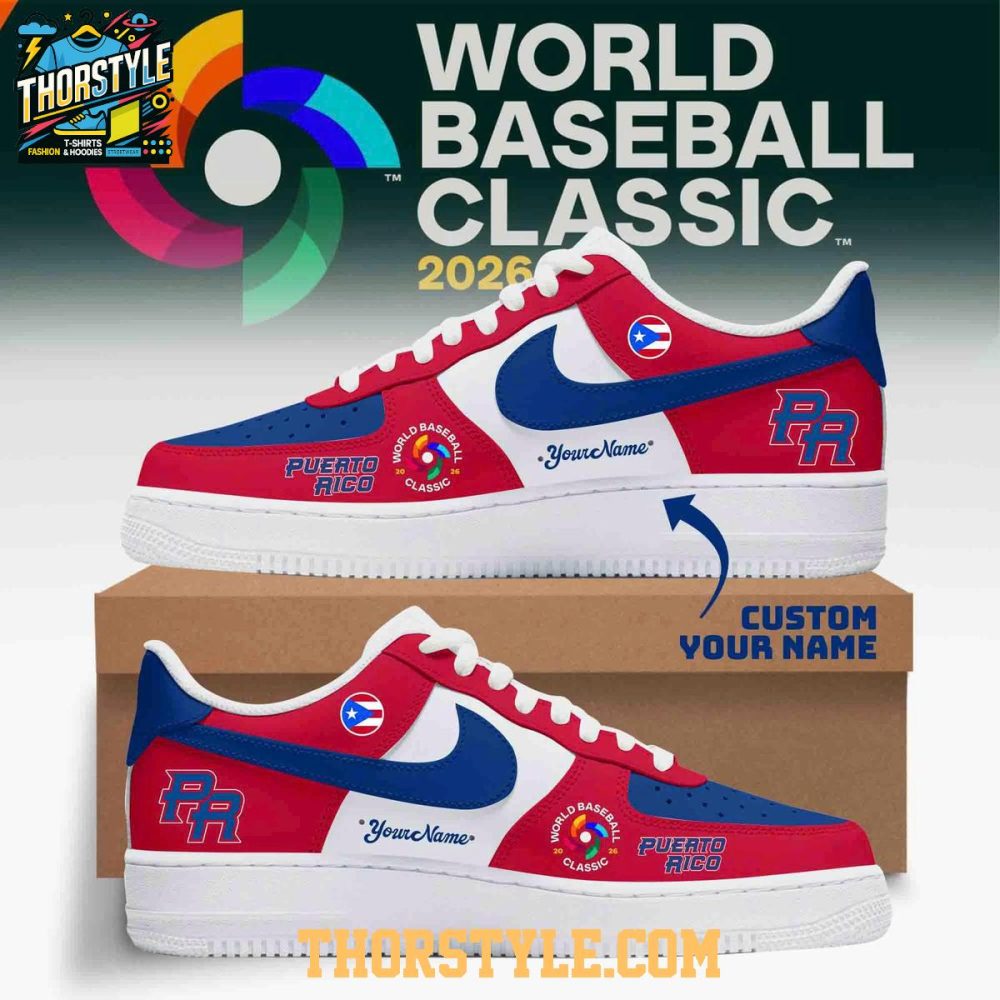 Puerto Rico 2026 World Baseball Classic Personalized Air Force 1 Shoes