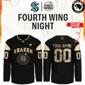 Seattle Kraken x Fourth Wing Night Limited Edition Hockey Jersey - NovusOris Best Merch For Fans