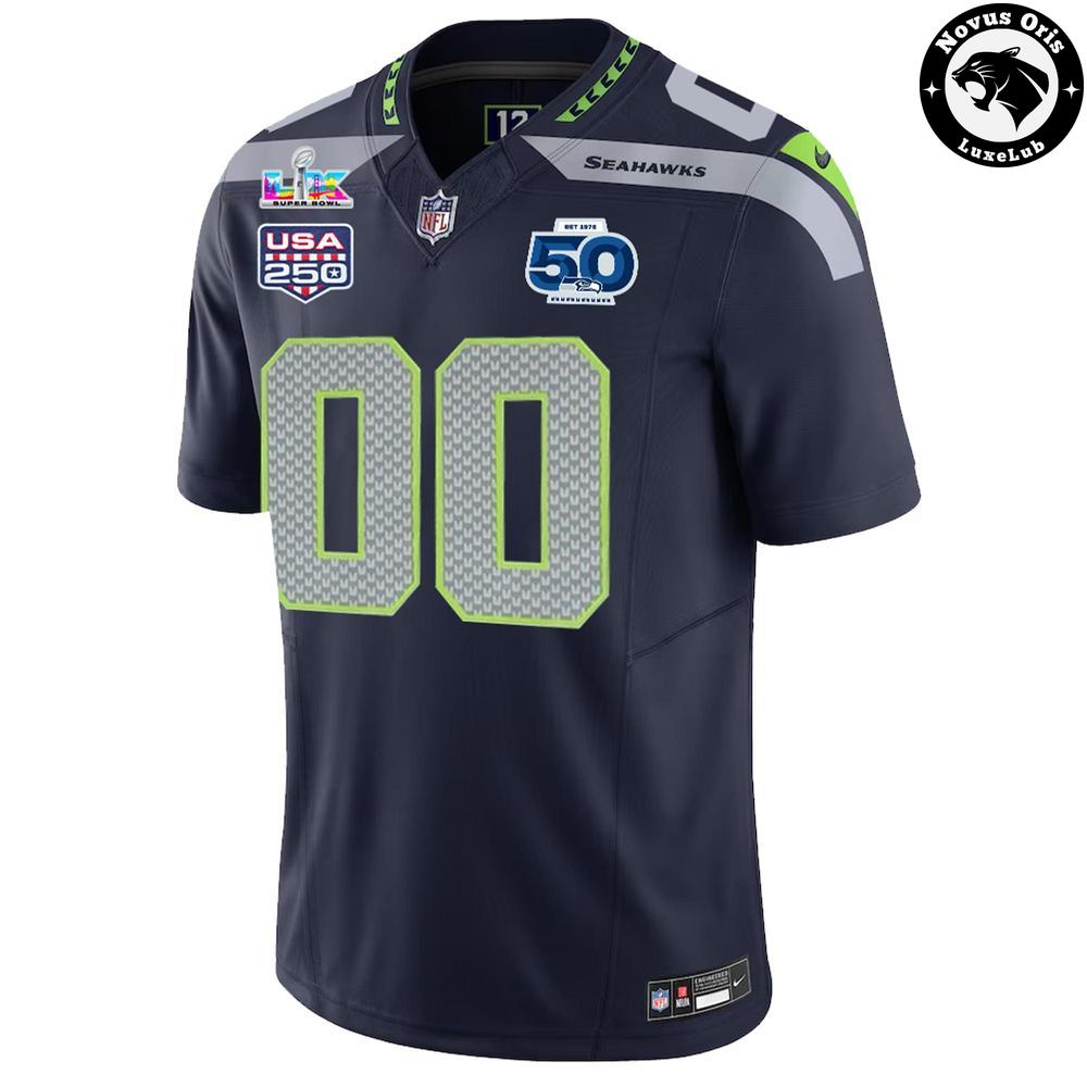 Seattle Seahawks Super Bowl LX Jersey - USA 250th Anniversary Edition - NovusOris Best Merch For Fans