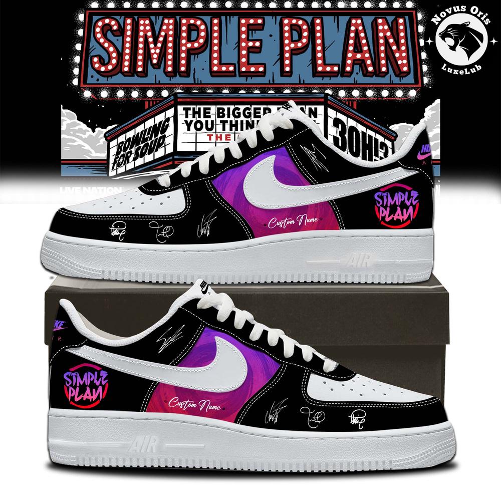 Simple Plan Bigger Than You Think Tour 2026 Air Force 1 - NovusOris Best Merch For Fans
