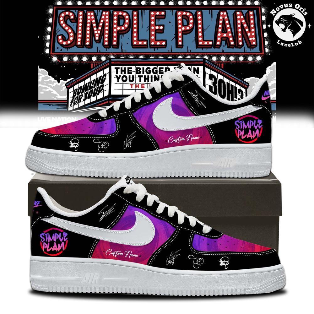 Simple Plan Bigger Than You Think Tour 2026 Air Force 1 - NovusOris Best Merch For Fans