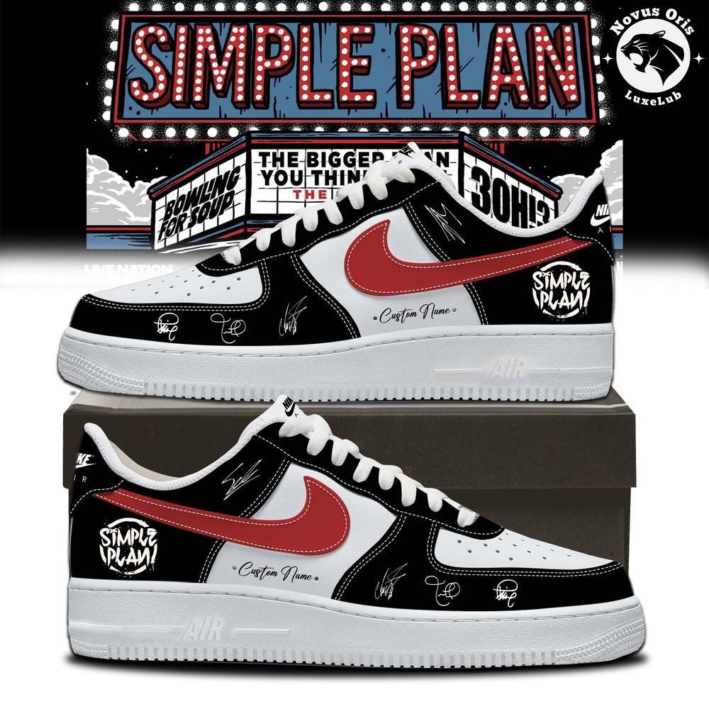 Simple Plan Bigger Than You Think Tour 2026 Air Force 1 - NovusOris Best Merch For Fans