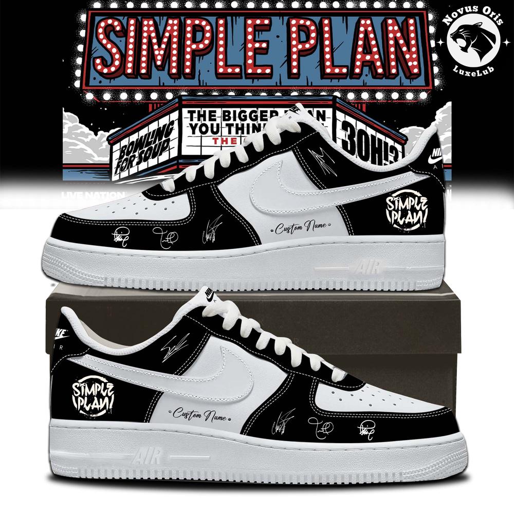 Simple Plan Bigger Than You Think Tour 2026 Air Force 1 - NovusOris Best Merch For Fans