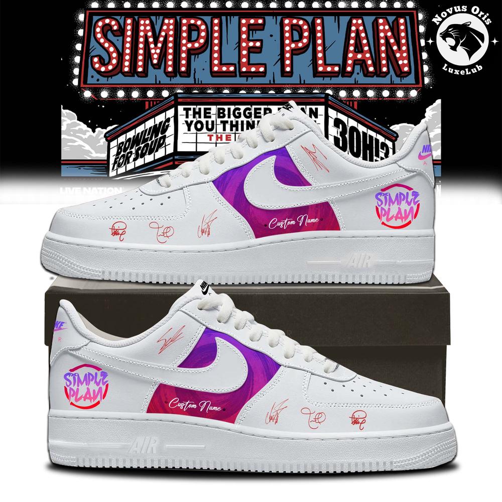 Simple Plan Bigger Than You Think Tour 2026 Air Force 1 - NovusOris Best Merch For Fans