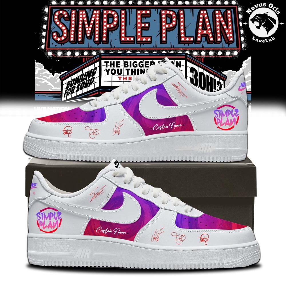 Simple Plan Bigger Than You Think Tour 2026 Air Force 1 - NovusOris Best Merch For Fans