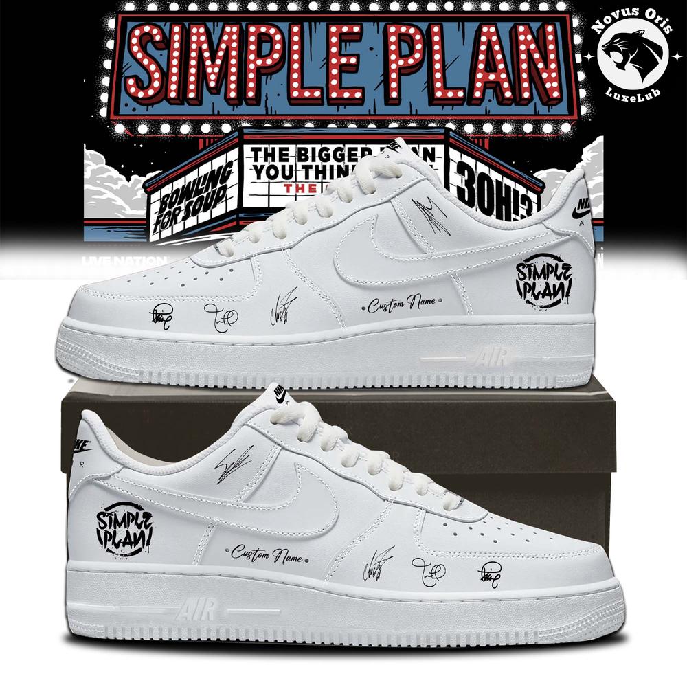 Simple Plan Bigger Than You Think Tour 2026 Air Force 1 - NovusOris Best Merch For Fans