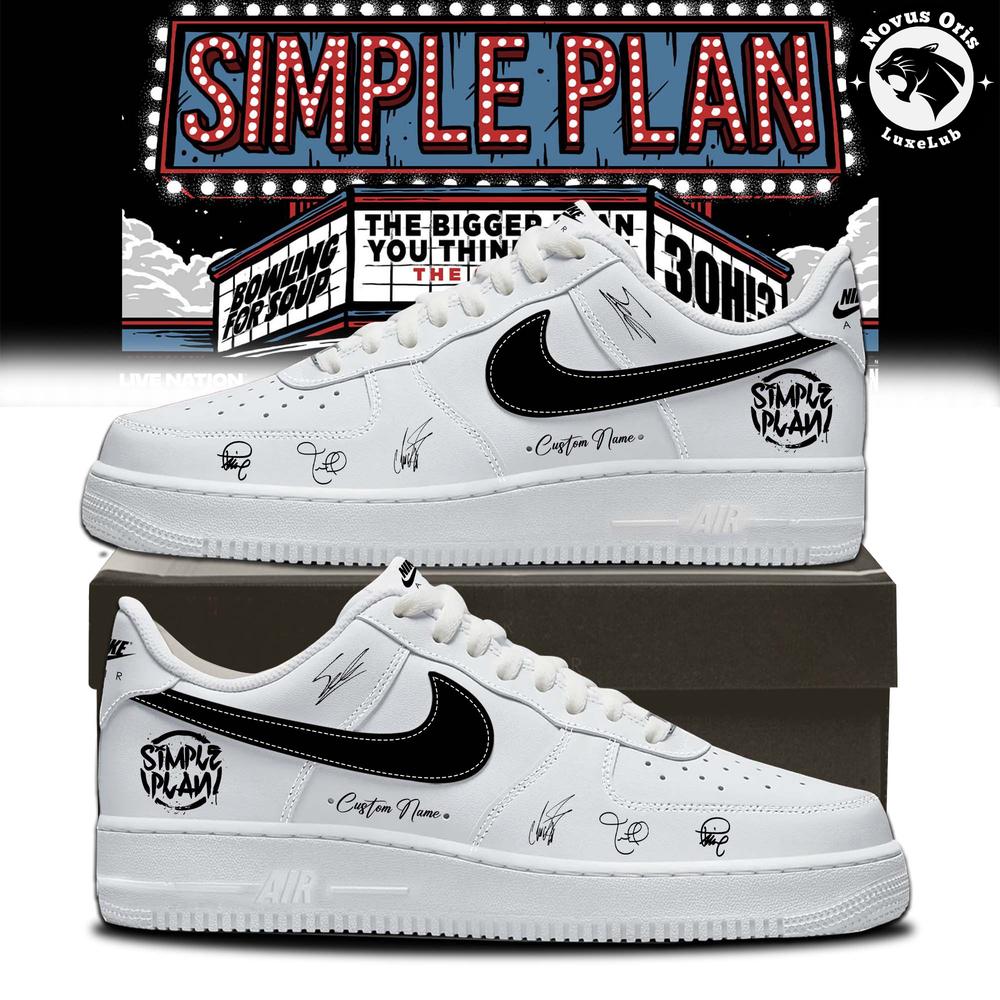 Simple Plan Bigger Than You Think Tour 2026 Air Force 1 - NovusOris Best Merch For Fans