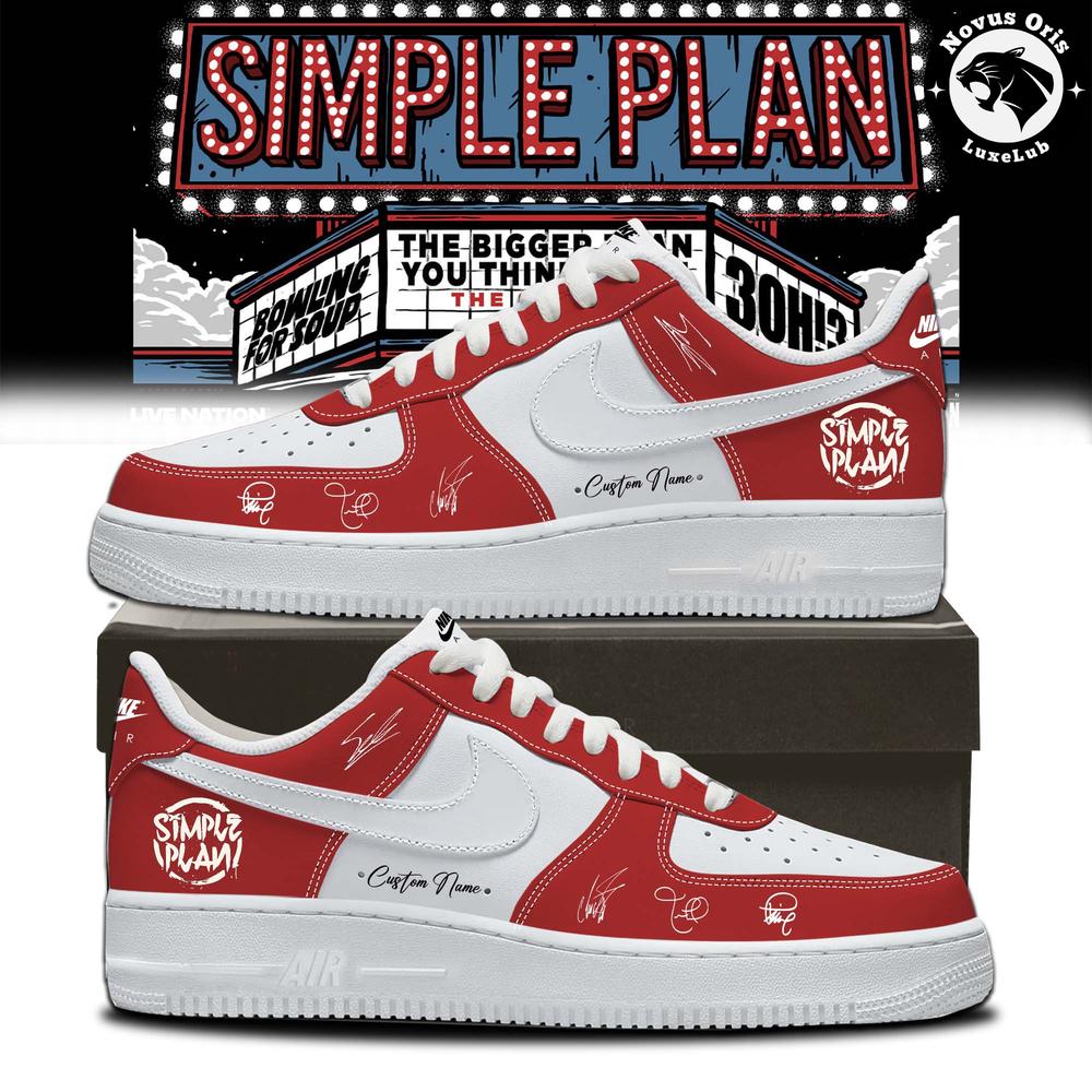 Simple Plan Bigger Than You Think Tour 2026 Air Force 1 - NovusOris Best Merch For Fans