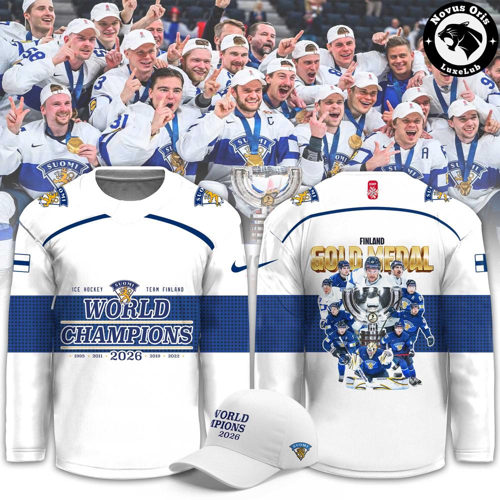 Suomi Finland 5 Time Ice Hockey World Champions 2026 Hockey Jersey - NovusOris Best Merch For Fans
