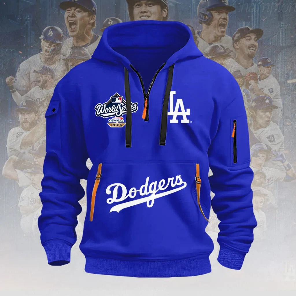 Los Angeles Dodgers 2025 World Series Champions 2D Quarter Zip Hoodie - THK117230 | Buy for only at THK BUY
