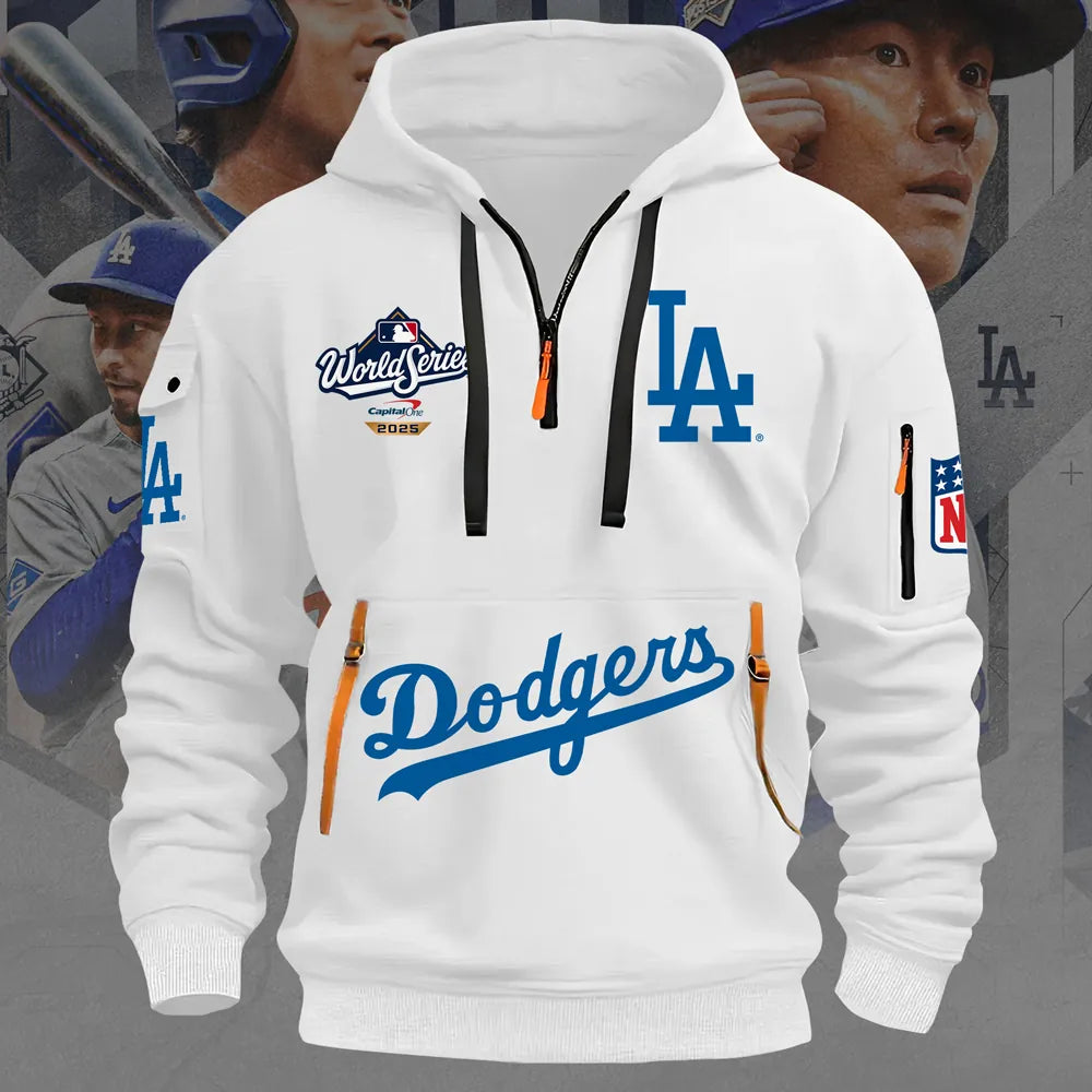 Los Angeles Dodgers 2D Quarter Zip Hoodie - THK117367 | Buy for only at THK BUY