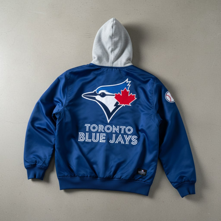 Toronto Blue Jays Bomber Hoodie Jacket - Blue Jays Nation Gift - LeagueLockerGear