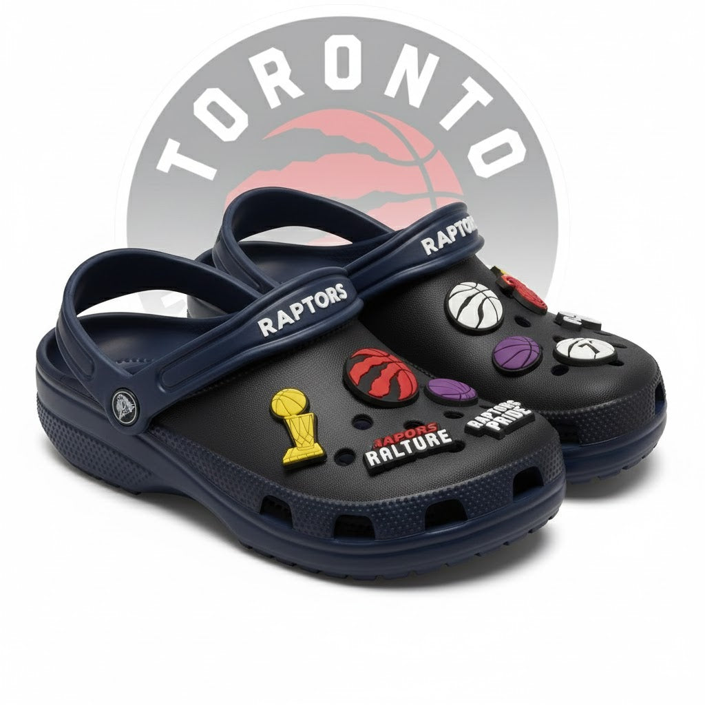 Toronto Raptors NBA Crocs Clogs – Red Black "We The North" Fan Footwear - LeagueLockerGear