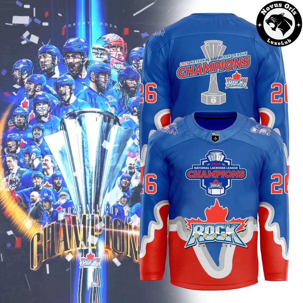 Toronto Rock 2026 NLL Champions Merchandise Hockey Jersey - NovusOris Best Merch For Fans