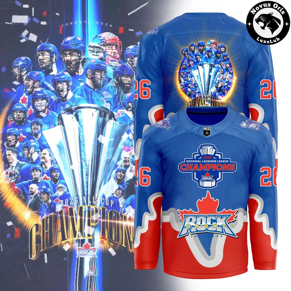 Toronto Rock 2026 NLL Champions Merchandise Hockey Jersey - NovusOris Best Merch For Fans