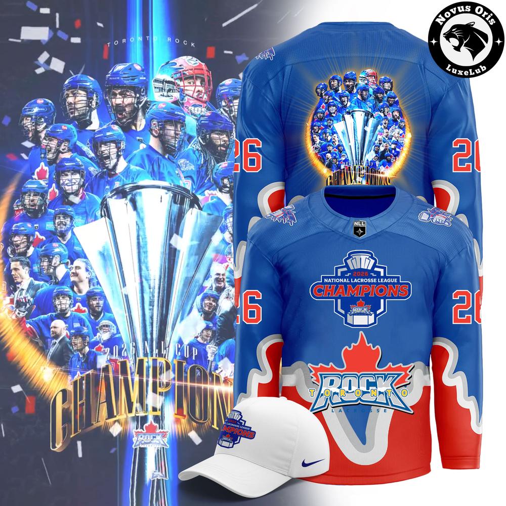 Toronto Rock 2026 NLL Champions Merchandise Hockey Jersey - NovusOris Best Merch For Fans