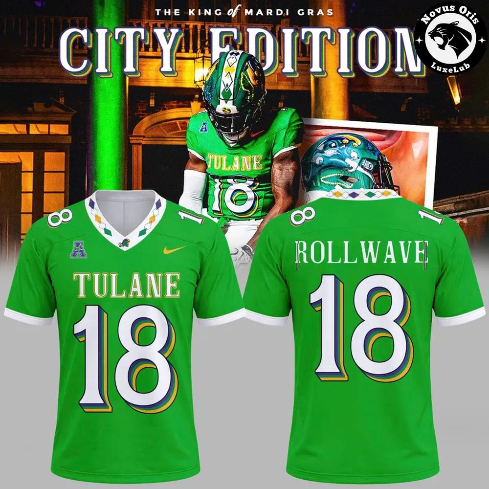 Tulane Green Wave Football 2026 City 18 Green Soccer Jersey - NovusOris Best Merch For Fans