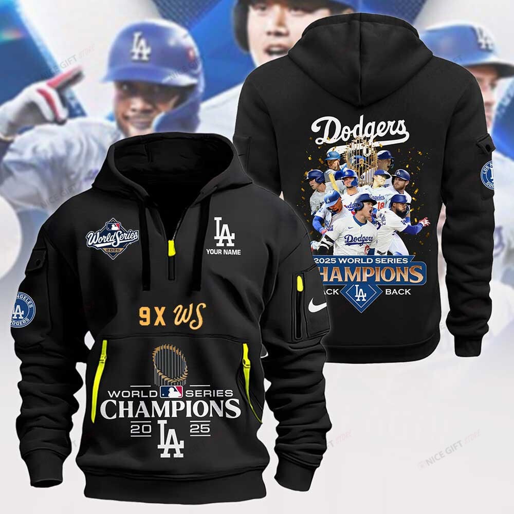 Los Angeles Dodgers 2025 World Series Champions 2D Quarter Zip Hoodie | Buy for only at THK BUY