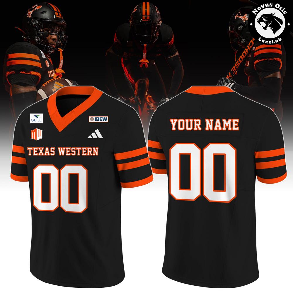 UTEP Miners Texas Western 2026 Blackout Custom Football Jersey - NovusOris Best Merch For Fans