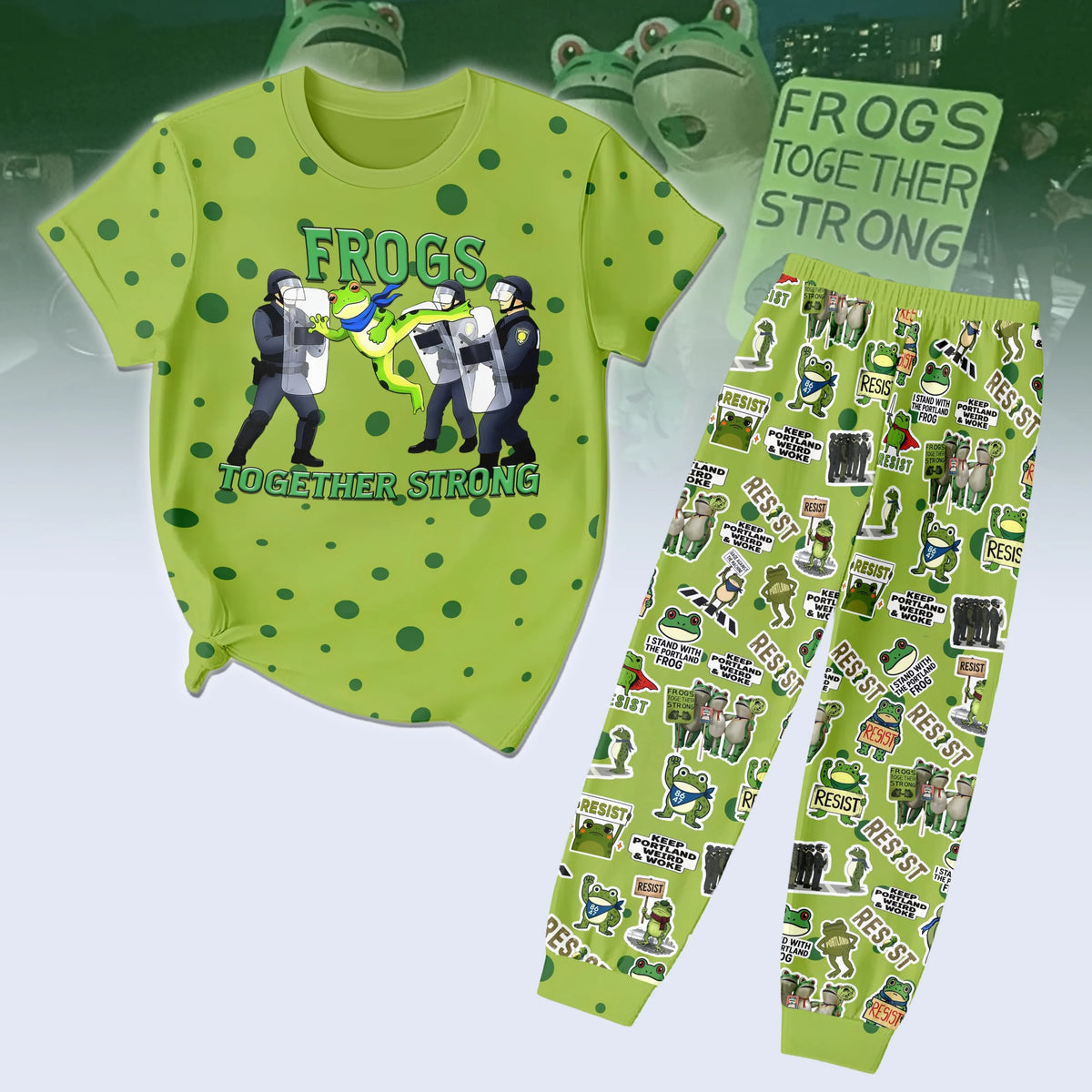 Portland Frog Resist Pajamas Full Set | Buy for only at THK BUY